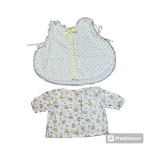 Vintage Alexis Baby / Doll Clothes Floral Bunny Shirts Size 12 Months